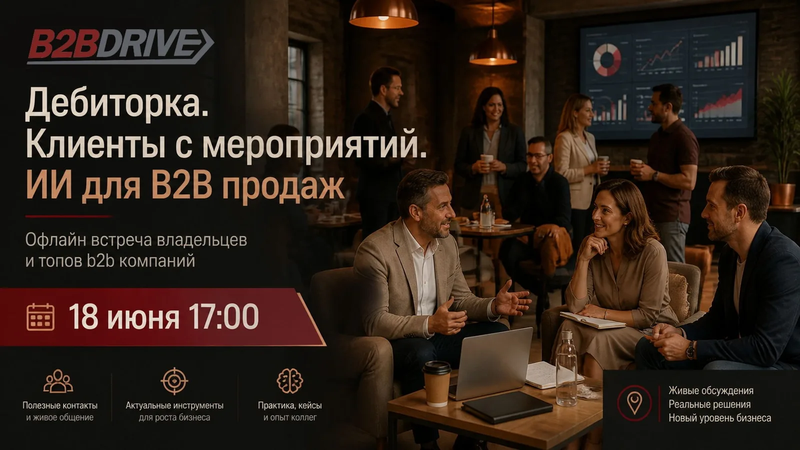 Дебиторка. Клиенты с мероприятий. ИИ для B2B продаж. Встреча владельцев …