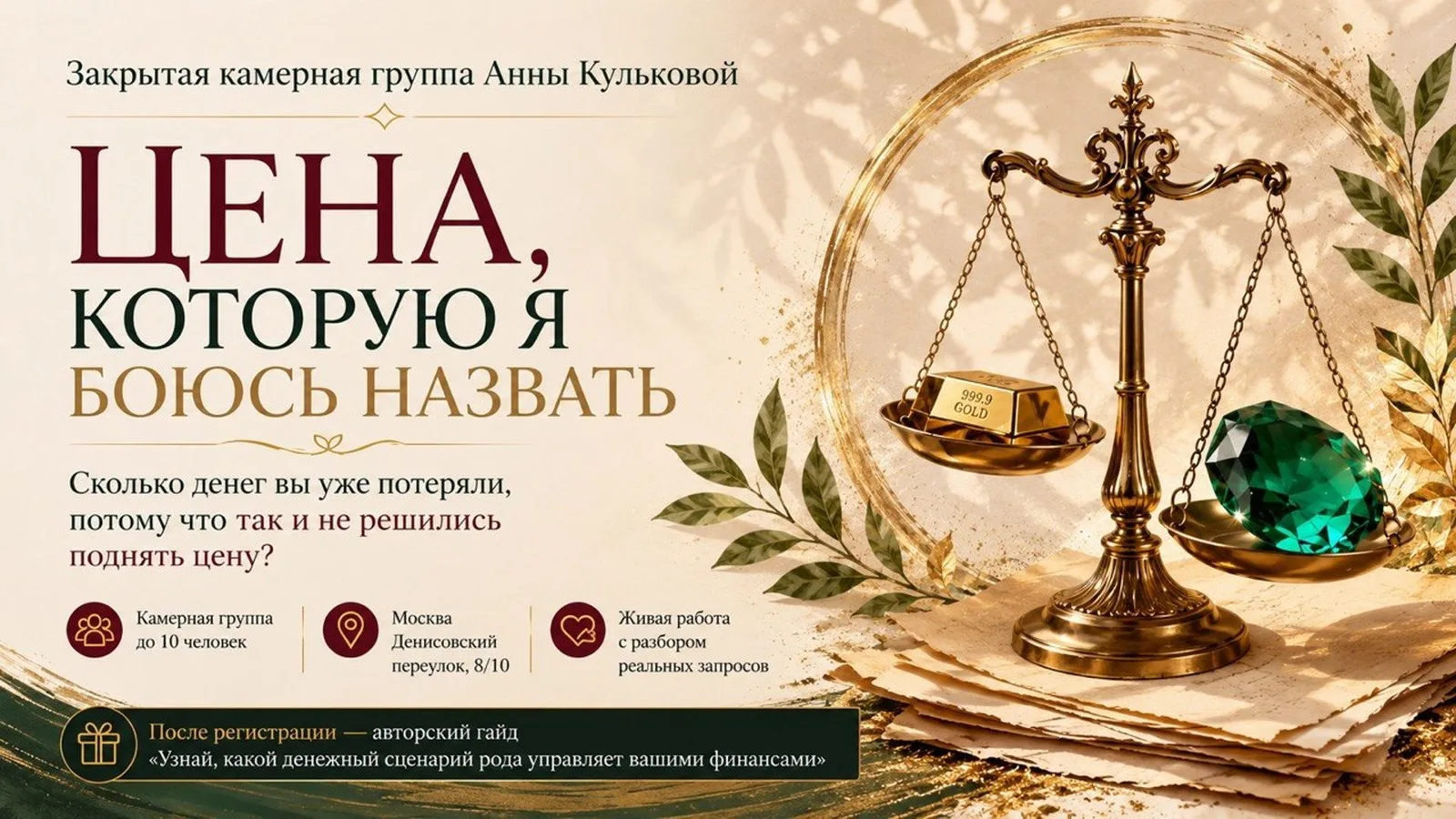 Цена, которую я боюсь назвать
