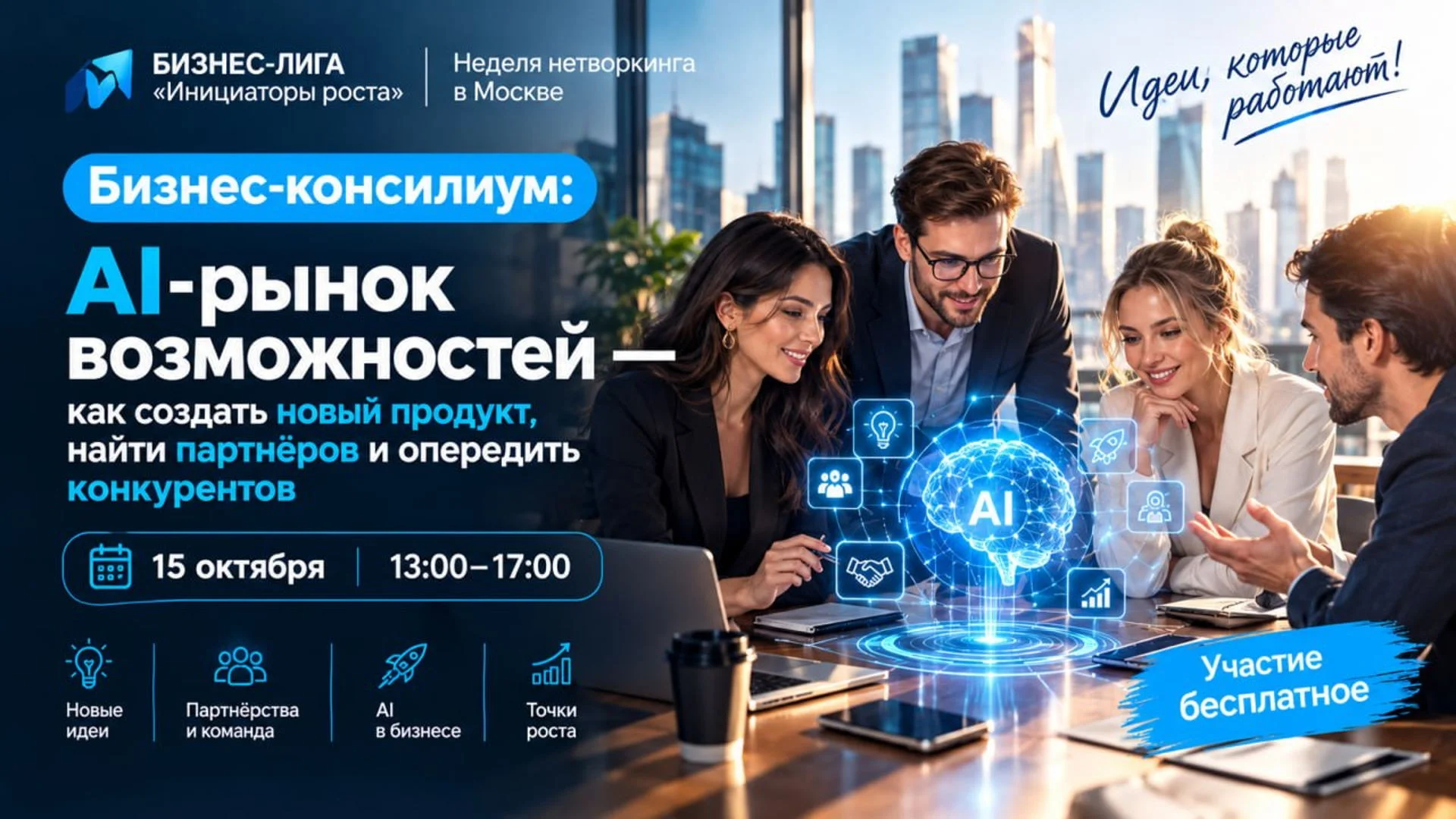 Бизнес-консилиум: AI-рынок возможностей — как создать новый продукт, найти партнёров …